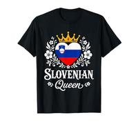 Slovenian Queen Slovenia Flag Proud Slovenian Woman Camiseta