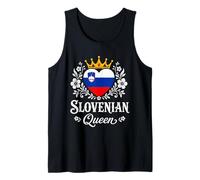 Slovenian Queen Slovenia Flag Proud Slovenian Woman Camiseta sin Mangas