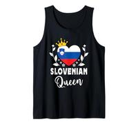 Slovenian Queen Slovenia Flag Proud Slovenian Woman Camiseta sin Mangas