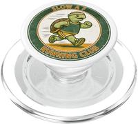 Slow A.F. AF Running Club Turtle Runner Retro Funny Running PopSockets PopGrip para MagSafe