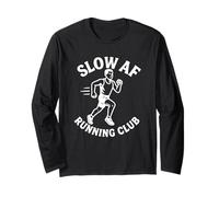 Slow AF Running Club Funny Jogger Humor Diseño de los Hombres Manga Larga