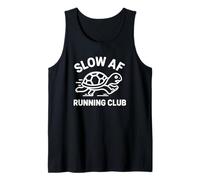 Slow AF Running Club Funny Turtle Jogging Diseño Camiseta sin Mangas