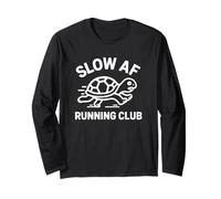 Slow AF Running Club Funny Turtle Jogging Diseño Manga Larga