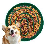 Slow Alimentador Bowl, Pet Food Dish, 5,91 x 5,91 x 0,79 pulgadas Silicona Holder & Healthy Eating Round Plate, No Slip Sluggish for Interior, Cream Cheese, Diced Chicken, and Outdoors