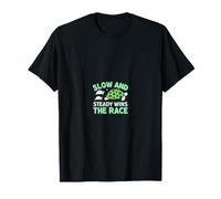 Slow and Steady GANA la motivación de la Tortuga de Carrera Camiseta