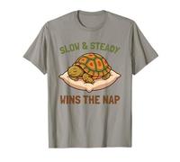Slow and Steady GANA la Siesta Divertida Caja para Dormir Turtle Lazy Camiseta