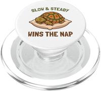 Slow and Steady GANA la Siesta Divertida Caja para Dormir Turtle Lazy PopSockets PopGrip para MagSafe