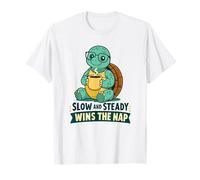Slow and Steady GANA la Siesta Divertida Tortuga Camiseta