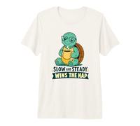 Slow and Steady GANA la Siesta Divertida Tortuga Camiseta Premium