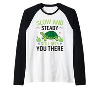 Slow and Steady Still Gets You There | Tortuga Camiseta Manga Raglan