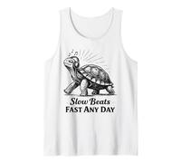 Slow Beats Fast Any Day Turtle Chill Filosofía Camiseta sin Mangas