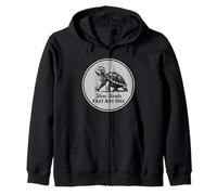 Slow Beats Fast Any Day Turtle Relax Filosofía Cita Sudadera con Capucha