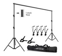 Slow Dolphin Estudio fotográfico de 12 pies de Ancho x 10 pies de Alto, Resistente, Ajustable, Kit de Sistema de Soporte de Fondo con Bolsa de Transporte