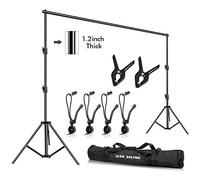 Slow Dolphin Photo Video Studio - Kit de Soporte de Fondo para fotografía (3,04 x 2,74 m, Incluye Bolsa de Transporte)