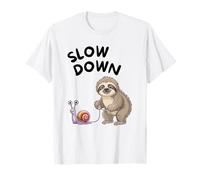 Slow Down - Caracol Pereza Divertido Camiseta