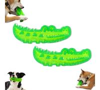 Slow Feed Chew and Fetch Crocodile, Crocodile Dog Chew Chewing Training, for Small Medium Large Dogs Tough Gator Bite and Brush Teeth Cleaning (L*2)