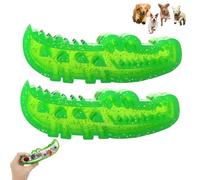 Slow Feed Chew and Fetch Crocodile, Dog Slow Feeder Puzzle Toy, Alligator Dogs Chew Toy, Alligator Treat Dispensing Dog Toys Keep Them Busy for Large, Medium & Small Dogs Teeth Cleaning (L,2Pcs)