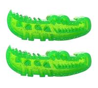 Slow Feed Chew and Fetch Crocodile, Dog Slow Feeder Puzzle Toy, Bite and Brush Dental Toy, Alligator Dog Toy For Large, Medium & Small Dogs Teeth Cleaning (Green,Large * 2)