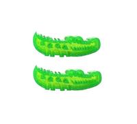 Slow Feed Chew and Fetch Crocodile, Dog Slow Feeder Puzzle Toy, Bite and Brush Dental Toy, Alligator Dog Toy For Large, Medium & Small Dogs Teeth Cleaning (Green,Small * 2)