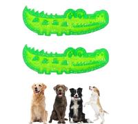 Slow Feed Chew and Fetch Crocodile, Dog Slow Feeder Puzzle Toy, Cute Alligator Chew Toys,Treat Dispensing Dog Toys, for Large, Medium, Small Dogs Chewing Training, Teeth Cleaning (2 Pcs,Small+Large)