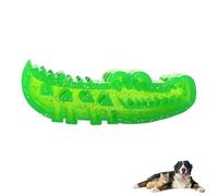 Slow Feed Chew and Fetch Crocodile, Dog Slow Feeder Puzzle Toy, for Small Medium Large Dogs Tough Gator Bite and Brush Teeth Cleaning (Small)