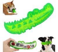 Slow-Feed Chew & Fetch Crocodile Dog Toy, Dog Slow Feeder Puzzle Toy, Cute Chew Toys Alligator Treat Interactive Dispenser Small Medium Large Dogs Tough Gator Bite and Brush Teeth Cleaning(Large*1)