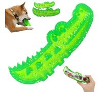 Slow-Feed Chew & Fetch Crocodile Dog Toy, Slow Feeder Interactive Puzzle Cute Chew Toys Alligator Treat Dispenser for Small Medium Large Dogs Tough Gator Bite and Brush Teeth Cleaning(Small)