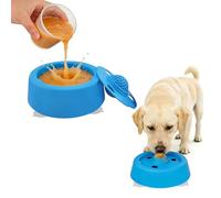 Slow Feeder Bowl for Liquid & Wet Food, 250 ml Large Capacity Dog Cat Lick Bowl with Rolling Ball, 3 tazas antiestáticas base, Visible Food Holes, Anti-Gulp Bloat Prevention