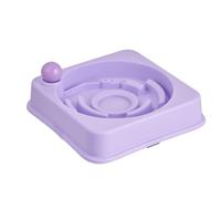 Slow Feeder Bowl, Non-Slip Dog Pan, Interactive Pet Container, Compact Design Anti-Gulping Easy to Clean Sturdy Promotes Healthy Eating for Indoor, 7.87x1.77 Inches