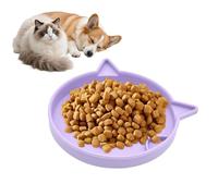 Slow Feeder Cat Bowl - Slow Feeder Cat Bowl Ceramic with Bamboo Stand, Slows Feeders Cats Bowls Ceramic with Bamboo Stand, Raised Rim Spill Proof Slows Eating Cats Bowls For Wet Food