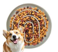 Slow Feeder Cat Bowls, Dry Food Slower Alimentador Kitten Bowl, Round Silicone Dish, no deslizador a prueba de base, diseño de porción de control para pequeñas breeds in Living Room, Bedroom, Balcony