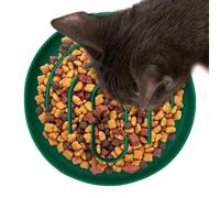 Slow Feeder Cat Bowls, Dry Food Slower Alimentador Kitten Bowl, Round Silicone Dish, no deslizador a prueba de base, diseño de porción de control para pequeñas breeds in Living Room, Bedroom, Balcony