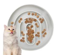 Slow Feeder, Cat Food Bowl, Silicone Maze Shape, Non-Slip Dish, Spill-Proof Base, Promotes Healthy Eating and Reduces Choking, Perfect for Balcony, Bedroom, Living Room Use, 16x2.5cm