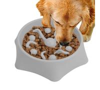 Slow Feeder Dog Bowl, Anti-Choking Puzzle Feeder, Non-Slip Puppy Bowl, Fun Food Dispensing, Lickable Treat Basin, Ideal For All Breeds, 12 Inches, Blue, 1 Pack