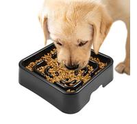 Slow Feeder Dog Bowl for Fast Eaters - Food Grade Not Lipstick Maze Design