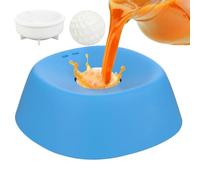 Slow Feeder Dog Bowl - Liquid Treat Dispenser | Interactive Licking Bowl - ABS Silicone Spillproof Dog Feeding Dish With Anti Slip Base Ball In Design For Supplements Boredom Relief And Healthy Eating