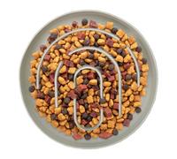 Slow Feeder Dog Bowl - Pet Cat Dog Food Bowl Slow Feeder | Round Anti-Slip Dish | Dry Foods Slower Feeders Kitten Bowls | Silicone Anti-Slip Animals Food Holder For Indoor Living Room Balcony Bedroom