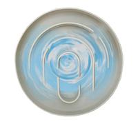 Slow Feeder Dog Bowl, Pet Food Bowls Slow Feeder, Silicone Foods Holder, Stable Anti-Slip Design, Healthy Eating Round Dish for Indoor, Outdoor, Diced Chicken, Cream Cheese, 15x15x2cm