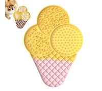 Slow Feeder Dog Bowl - Silicone Ice Cream Shaped Pet Food Bowl, Suction Cup Dog Dish, Cat Feeding, Anti-Choke Slow Eating, Healthy Eating Feeder, Non-Slip Pet Meal Tray, Durable Dinner | For Ho