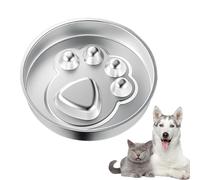 Slow Feeder Dog Bowl, Stainless Steel Anti-Choke Dish, Bloat-Preventing Interactive Food Container for Small and Large Breeds, Fast Eating Control, 8.66x8.66x1.57 Inches