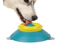 Slow Feeder Dog Bowl with Ball - Non-Slip Freezable Silicone Construction | Interactive Bowl with Rotating Ball | Spill-Proof Calming Feed Toy for Liquids Wet Food Digestive Care and
