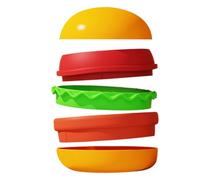 Slow Feeder Dog Bowls, Cat Puzzle Feeder, 5-in-1 Interactive Hamburger Maze Plate, Anti-Choking Food Dispenser, Stress Relief Treat Toy, For Dogs Cats, 8x8 In, Multicolor 1 Set