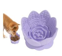 Slow Feeder Dog Bowls, Silicone Pet Bowl Feeder, Standard Size with Flower Shape, Food Grade Silicone Material, Anti Choking Design Feature, Puppy Training Senior Traveling Indoor Outdoor