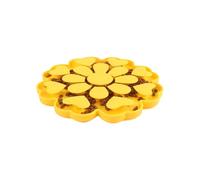 Slow Feeder, Silicone Puzzle Bowl, 25 x 25 x 2 pulgadas Adorable no rizado Enrichment Feeding Supplies, Dog Dish Treat Dispenser for Small Medium Breeds, Mental Stimulation