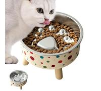 Slow Feeding Dog Bowl - Pet Stainless Steel Raised Eating Bowl