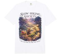 Slow Hiking Society El último en la Cima GANA el Camping Comfort Colors Adult Heavyweight T-Shirt