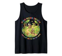Slow Hiking Society El último en Llegar a la Cima GANA Divertido Excursionista Camiseta sin Mangas