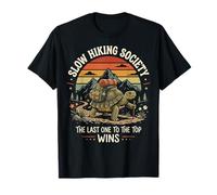 Slow Hiking Society The Last One To The Top Wins Naturaleza Camiseta