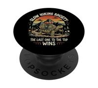 Slow Hiking Society The Last One To The Top Wins Naturaleza PopSockets PopGrip Adhesivo