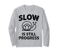 Slow is Still Progress Snail Yoga | Diseño de atención Plena Manga Larga